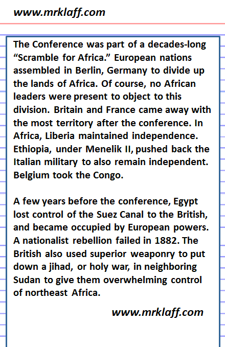 Berlin Conference Ap Euro Ap World History